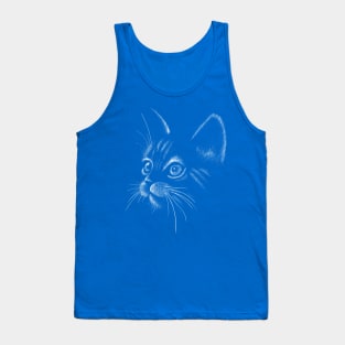 face cat t-shirt gift Tank Top